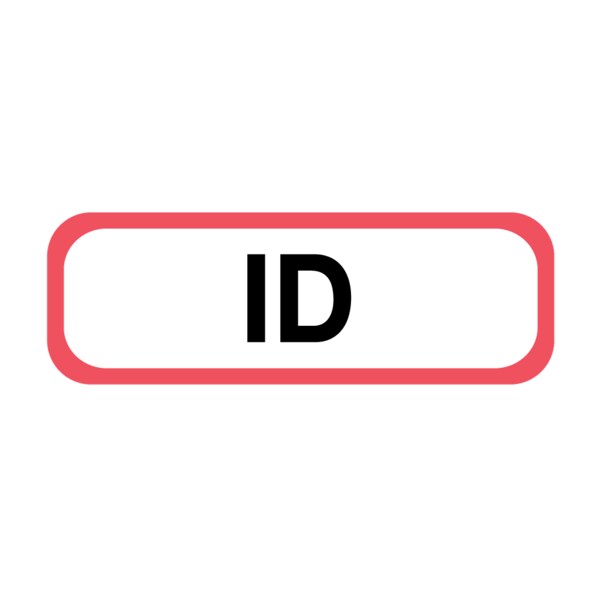 Nevs Position Labels - ID 1/2" x 1-1/2" White w/Red & Black XP-258 - main